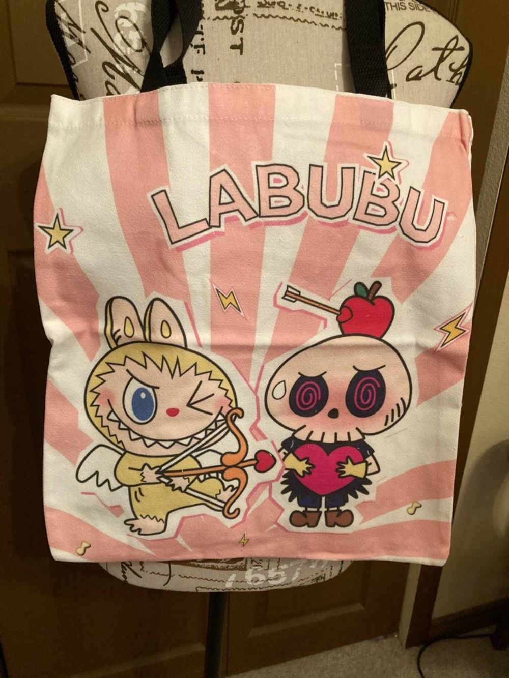 Monsters Series Character Spooky Buddies Labubu Inspired Canvas Tote New!